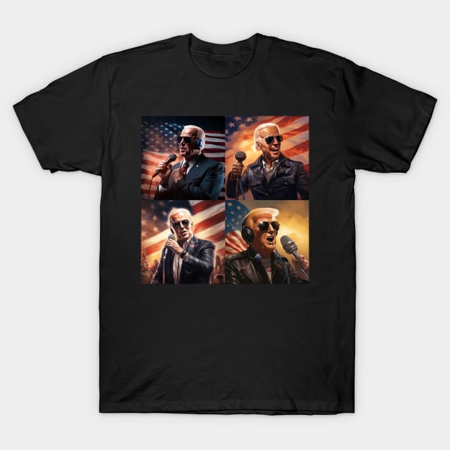 Trump and Biden T-Shirts Design T-Shirt by Maverick Media